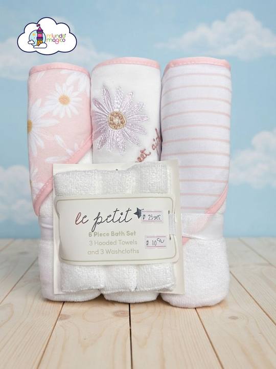 Set de toallas con capucha y toallitas para bebé