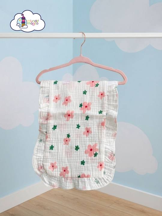 Blanco con flores