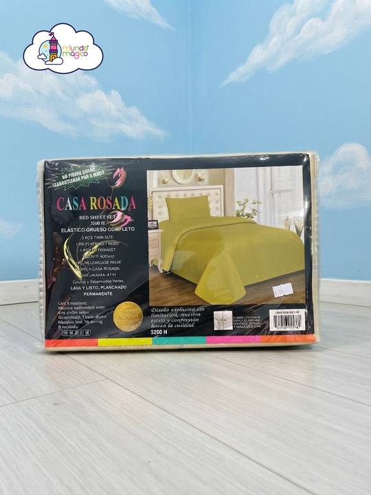Juego de Sábanas Twin Casa Rosada de 3 Piezas