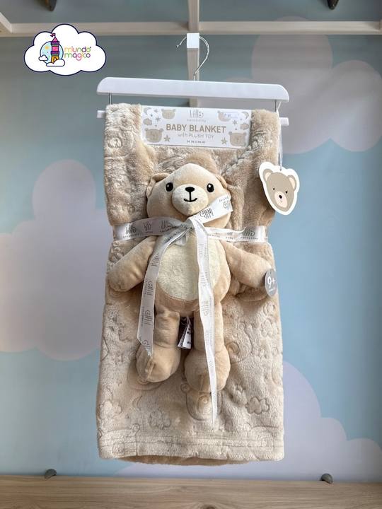 Cobija de niño con peluche de apego 30x40cm
