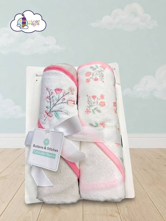 Set de 3 Toallas con Capucha Buttons & Stitches