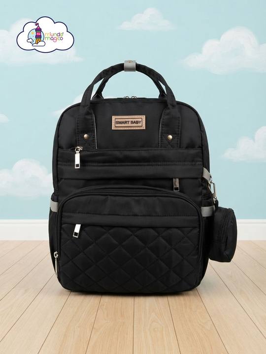 Mochila Pañalera Smart Baby Negra