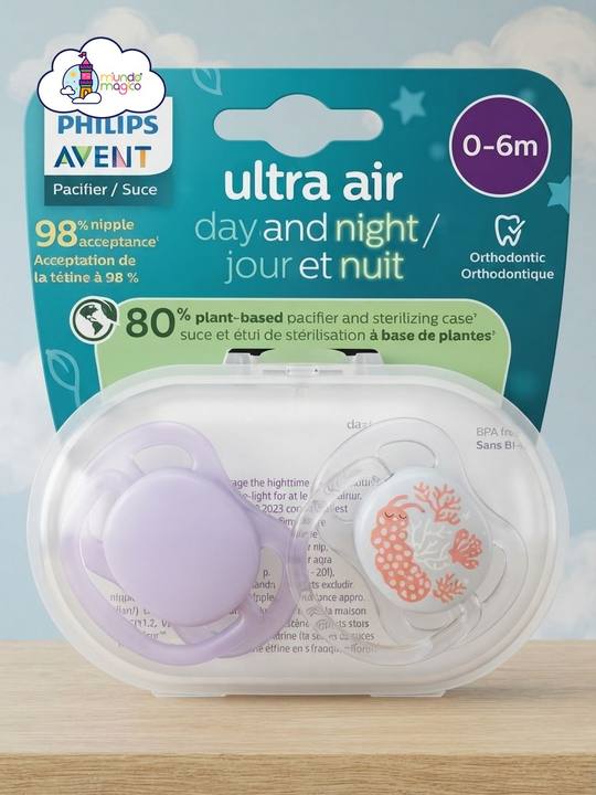 Chupones Philips Avent Ultra Air Día y Noche 0-6m