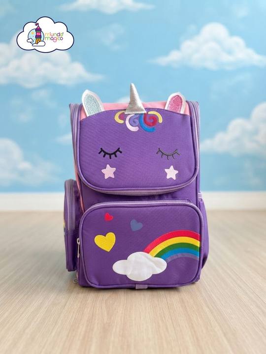 Mochila Infantil Unicornio Celeste