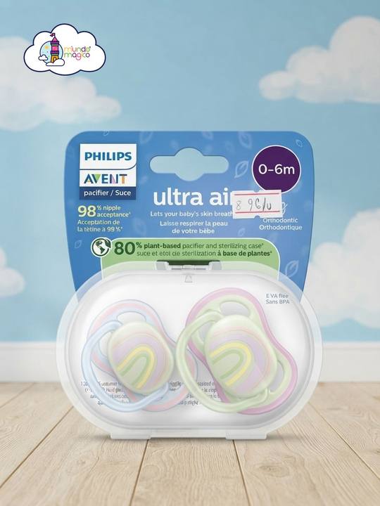 Chupones Philips Avent Ultra Air 0-6m con Estuche x 2
