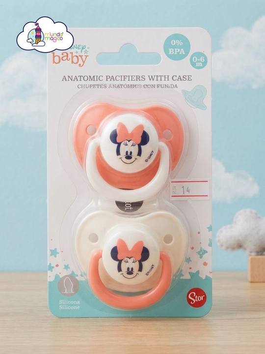 Set de Chupetes Anatómicos Minnie Mouse Disney 0-6m