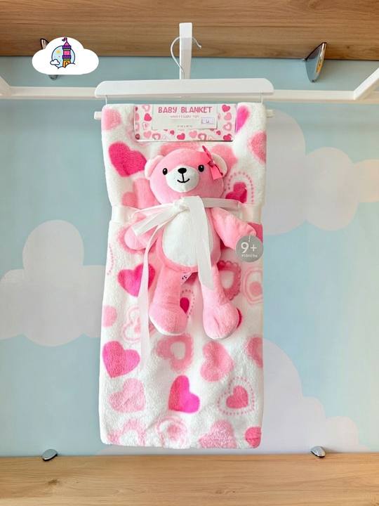 Manta para bebé con osito de peluche
