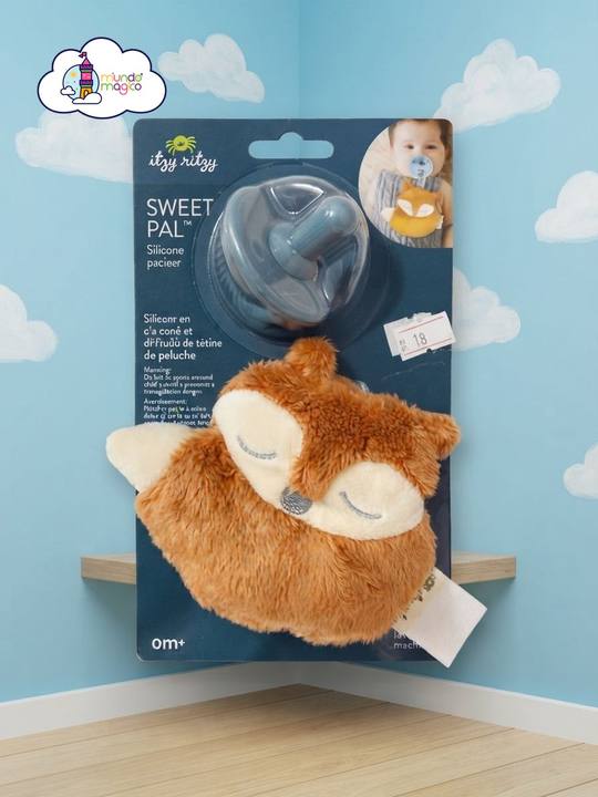 Chupón con peluche de apego de zorrito Itzy Ritzy