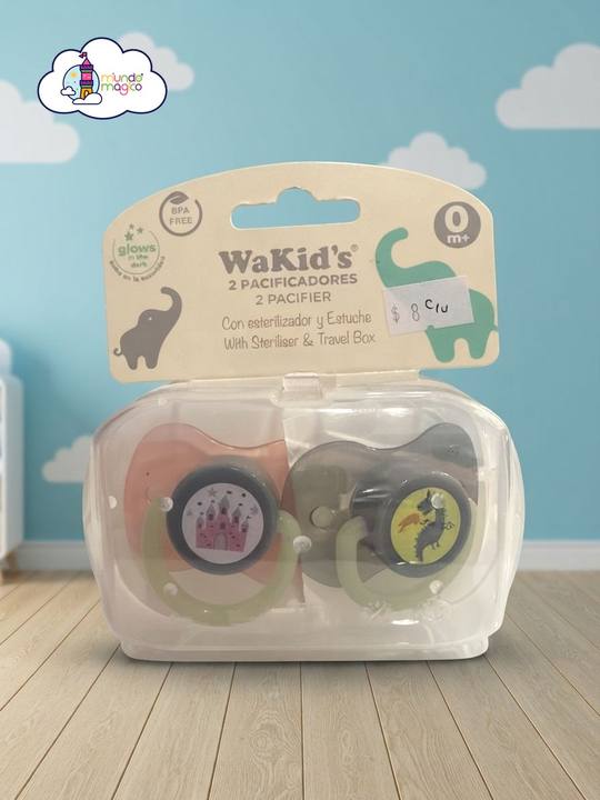 Set de Chupones WaKid's 0m+ con Estuche Esterilizador