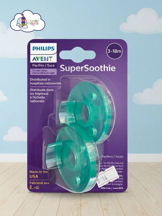 Chupón Philips Avent SuperSoothie de 3 a 18 meses (2 unidades)